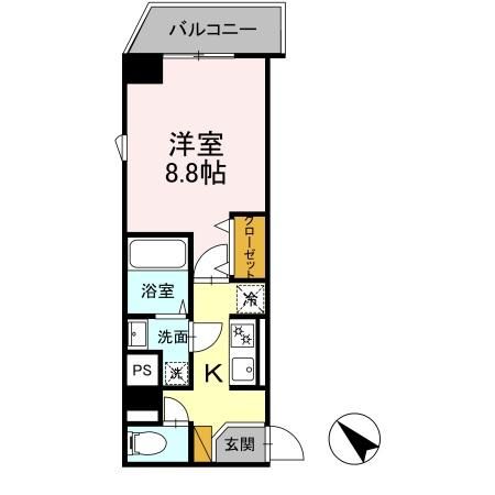 千葉市中央区登戸のマンションの間取り