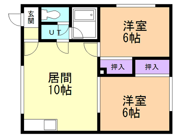 コーポ東園７の間取り