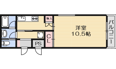 アンソレイユ茨木中津町の間取り