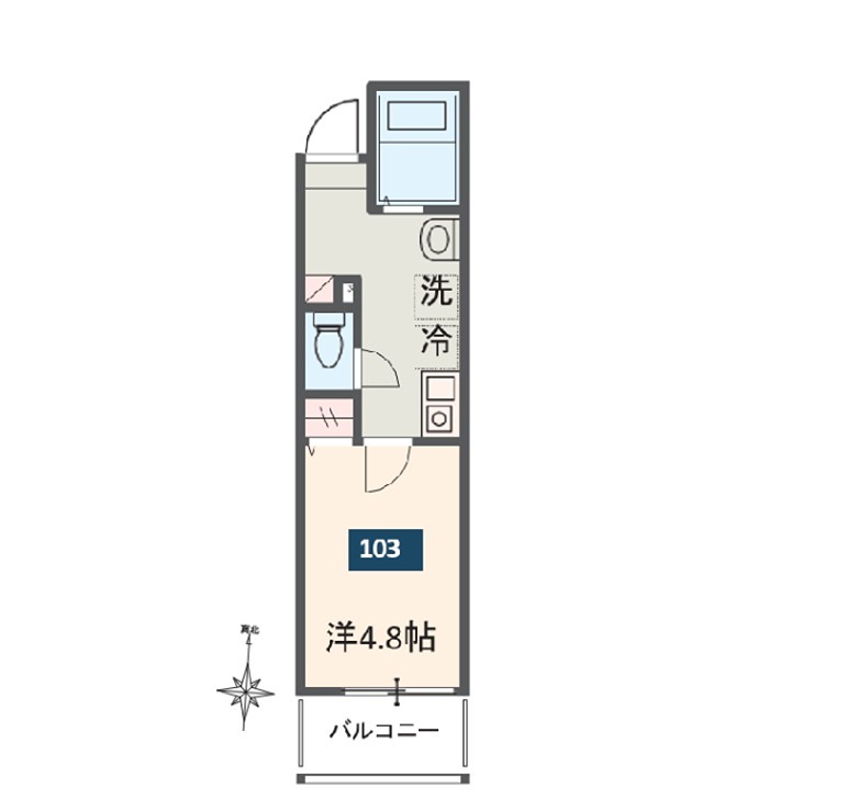 さいたま市大宮区宮町のアパートの間取り