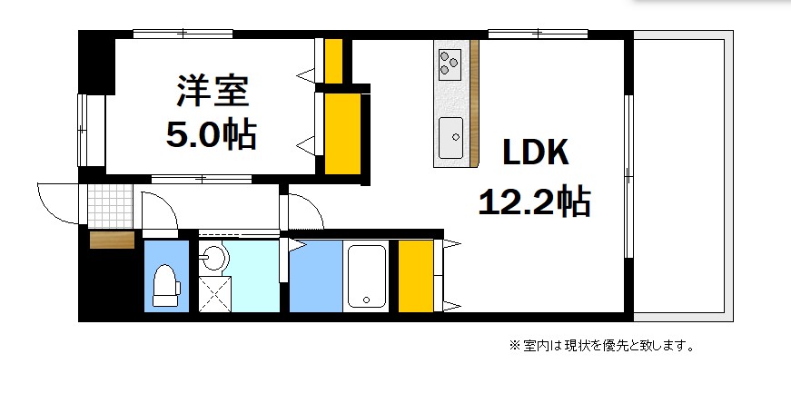 広島市西区中広町のマンションの間取り