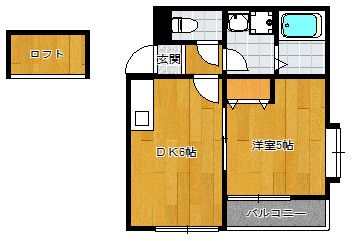 糸島市高田のアパートの間取り