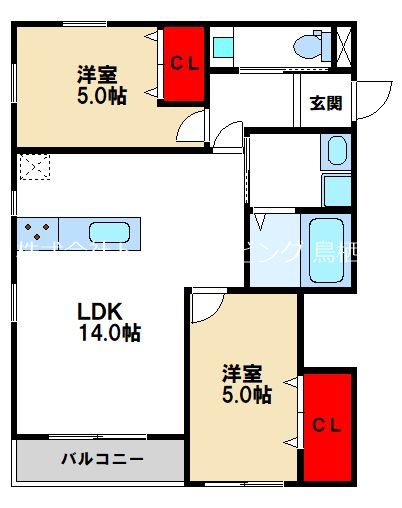 レイクサイド大保の間取り