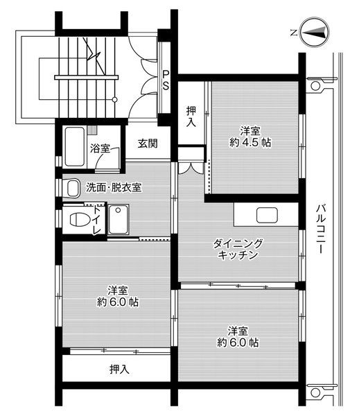 ビレッジハウス名張2号棟の間取り