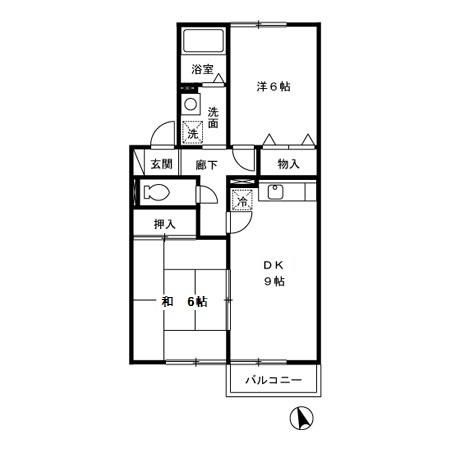 クレールコートYの間取り