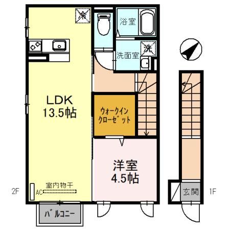 ウエストヴィレッジ　Bの間取り