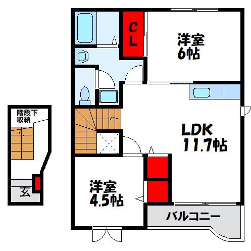 ブリッジハウスAの間取り