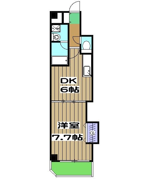 京都市右京区西京極南大入町のマンションの間取り