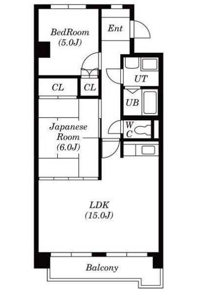 名古屋市中川区十番町のマンションの間取り