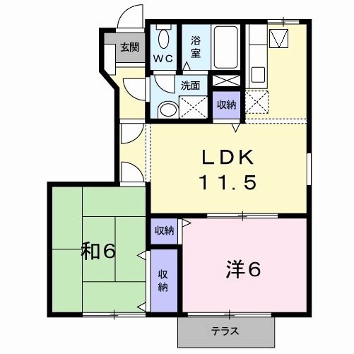 ホワイトハウス南泉Ａの間取り