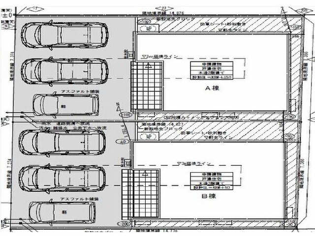 【東境町住吉戸建　Ａ棟の駐車場】