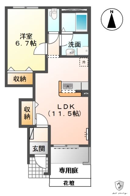 土岐市妻木町のアパートの間取り