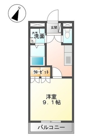 加古川市平岡町西谷のアパートの間取り