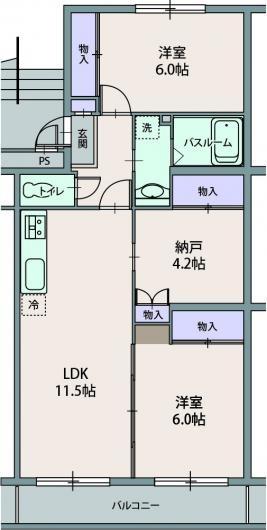 サンパークハイツ沼北の間取り