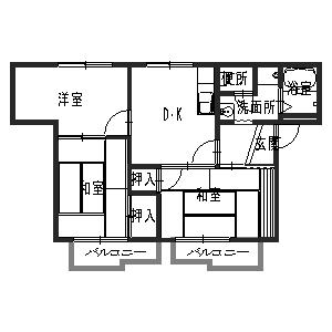 タウニィ津市場の間取り