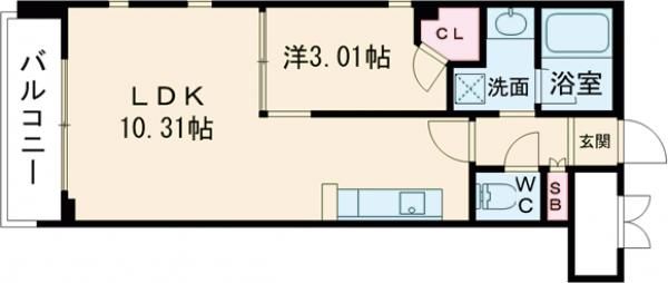 尼崎市開明町のマンションの間取り