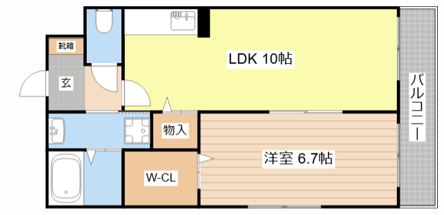 グランデージ　ニシキの間取り