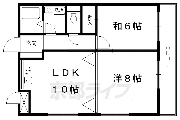 リベラシオン稲荷の間取り