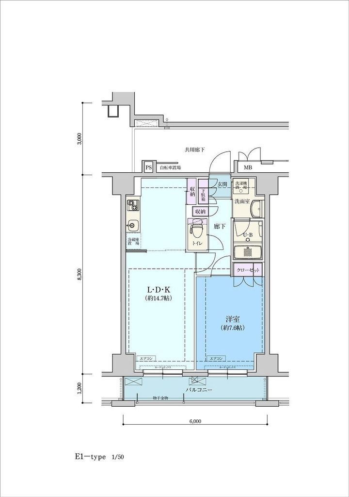 レジデンス仙台駅東の間取り