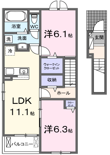 ルナ　クレスタIの間取り