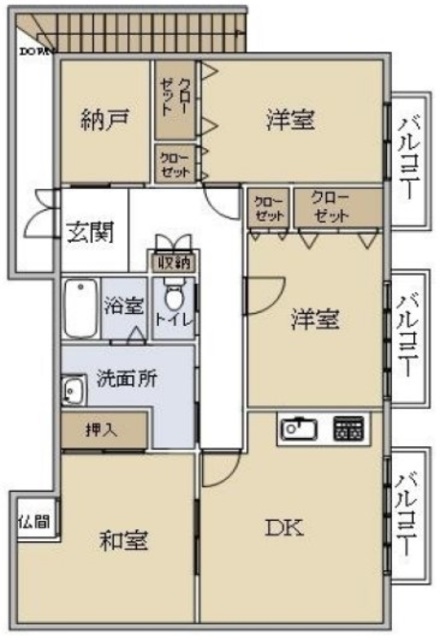 徳延アパートの間取り