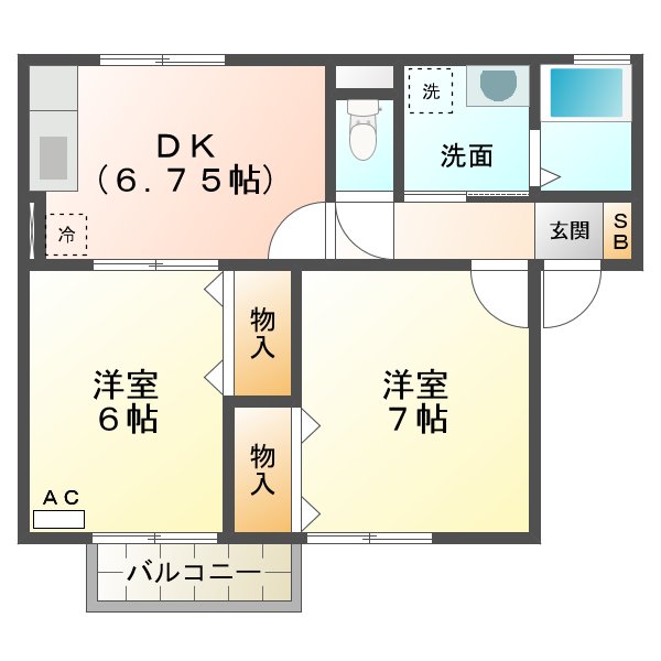 Ｃａｓａ　Ｗａｋａｍａｔｓｕ　Ａの間取り