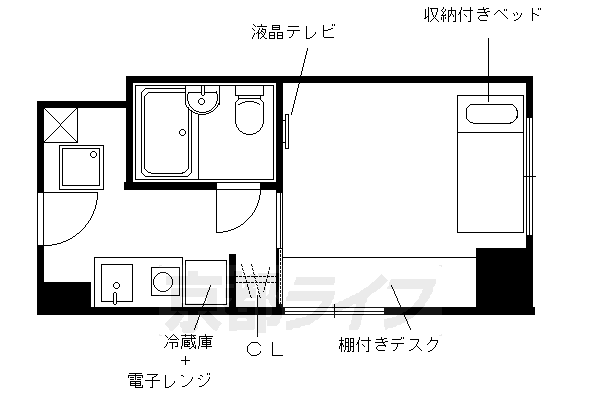 京都市上京区東上善寺町のマンションの間取り