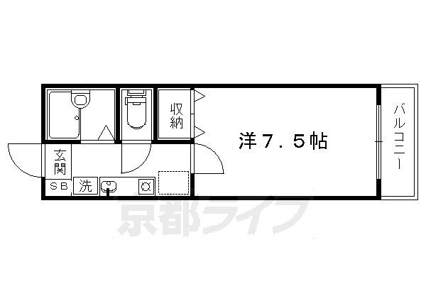 【京都市上京区伊勢殿構町のマンションの間取り】