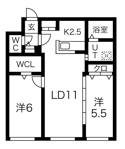 メゾン・ド・ソレイユ　Aの間取り