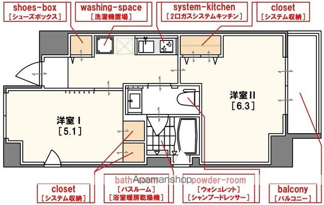 南海本線 難波駅 徒歩10分 15階建 築16年の間取り写真