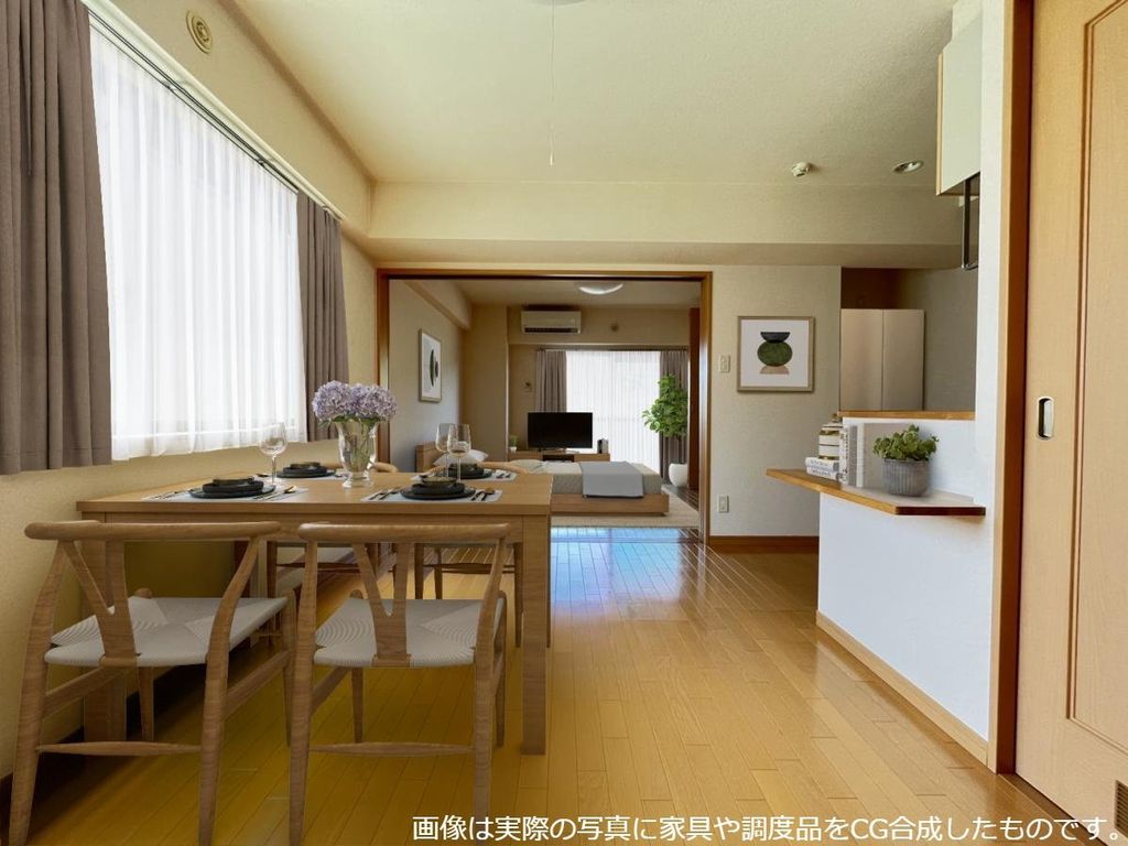 居室・リビング　画像は実際の写真に家具や調度品をCG合成したものです。