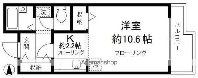 ＪＲ中央線 東小金井駅 徒歩8分 5階建 築36年の間取り写真