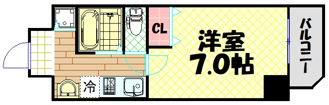 ジュネーゼグラン難波ミラージュの間取り写真