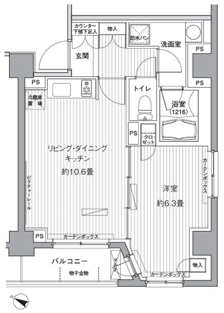 ヒューリックレジデンス茗荷谷の間取り写真