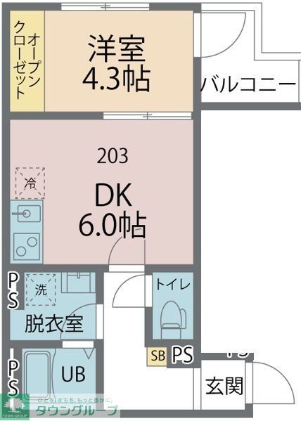 カインドネス千葉公園の間取り写真