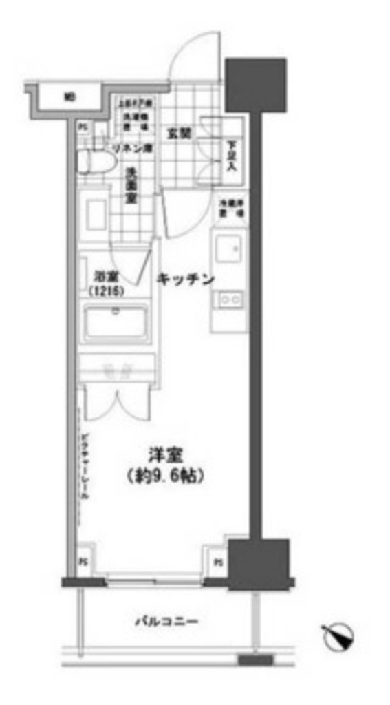 東京メトロ日比谷線 人形町駅 徒歩4分 12階建 築16年の間取り写真