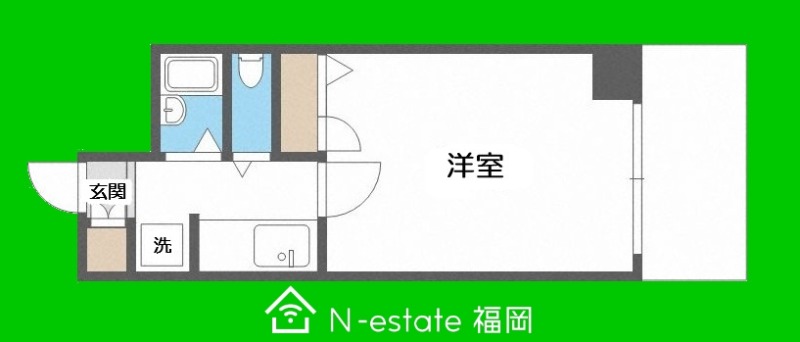 地下鉄空港線 西新駅 徒歩16分 6階建 築38年の間取り写真