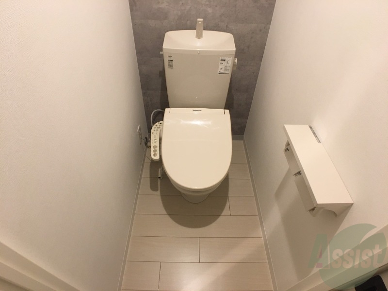 トイレ　ウォシュレット機能がついたトイレ。安心して使用できますね。
