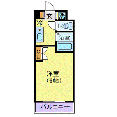京王線 分倍河原駅 徒歩9分 6階建 築31年の間取り写真