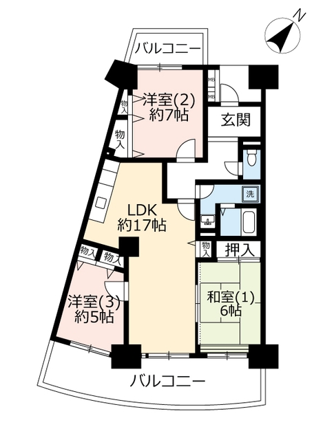 UR多摩ニュータウン長峰杜の一番街の間取り写真