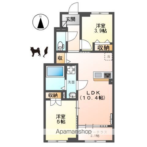 東大阪市上四条町アパート工事の間取り写真
