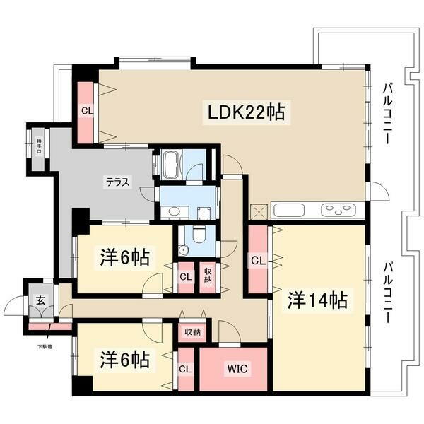 ビラ三秀山中の間取り写真