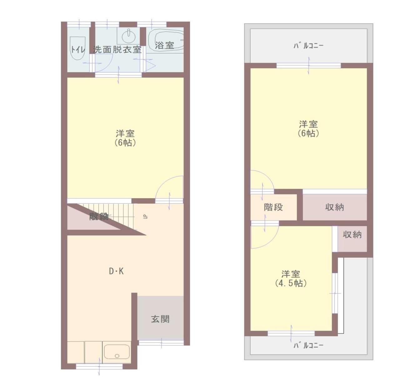 寝屋川市点野4丁目貸家の間取り写真