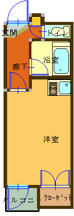 【熊本市中央区水前寺のマンションの間取り】