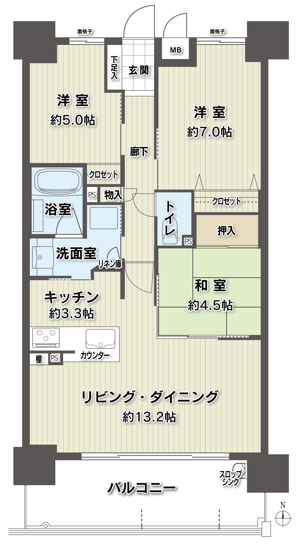 クラース三番町の間取り