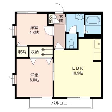 アーク湘南２　（2Ｆ）の間取り