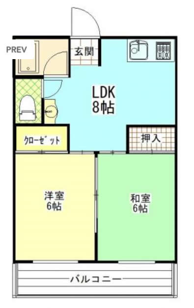 芦屋市朝日ケ丘町のマンションの間取り