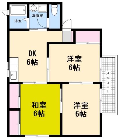 広島市西区庚午中のアパートの間取り