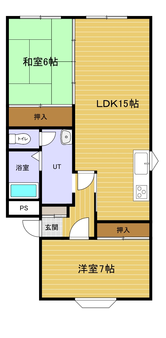 初　期　費　用　2　.　2　万　円　の　み　！　モンシャトー7の間取り