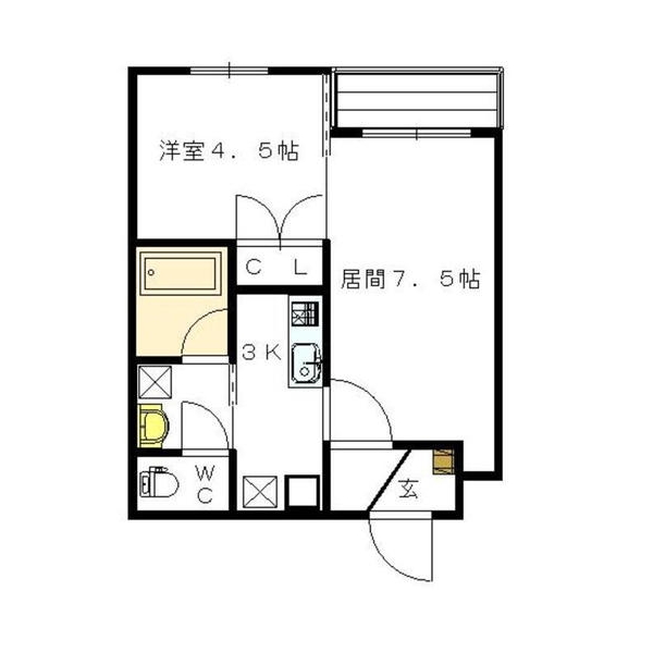 旭川市川端町四条のマンションの間取り